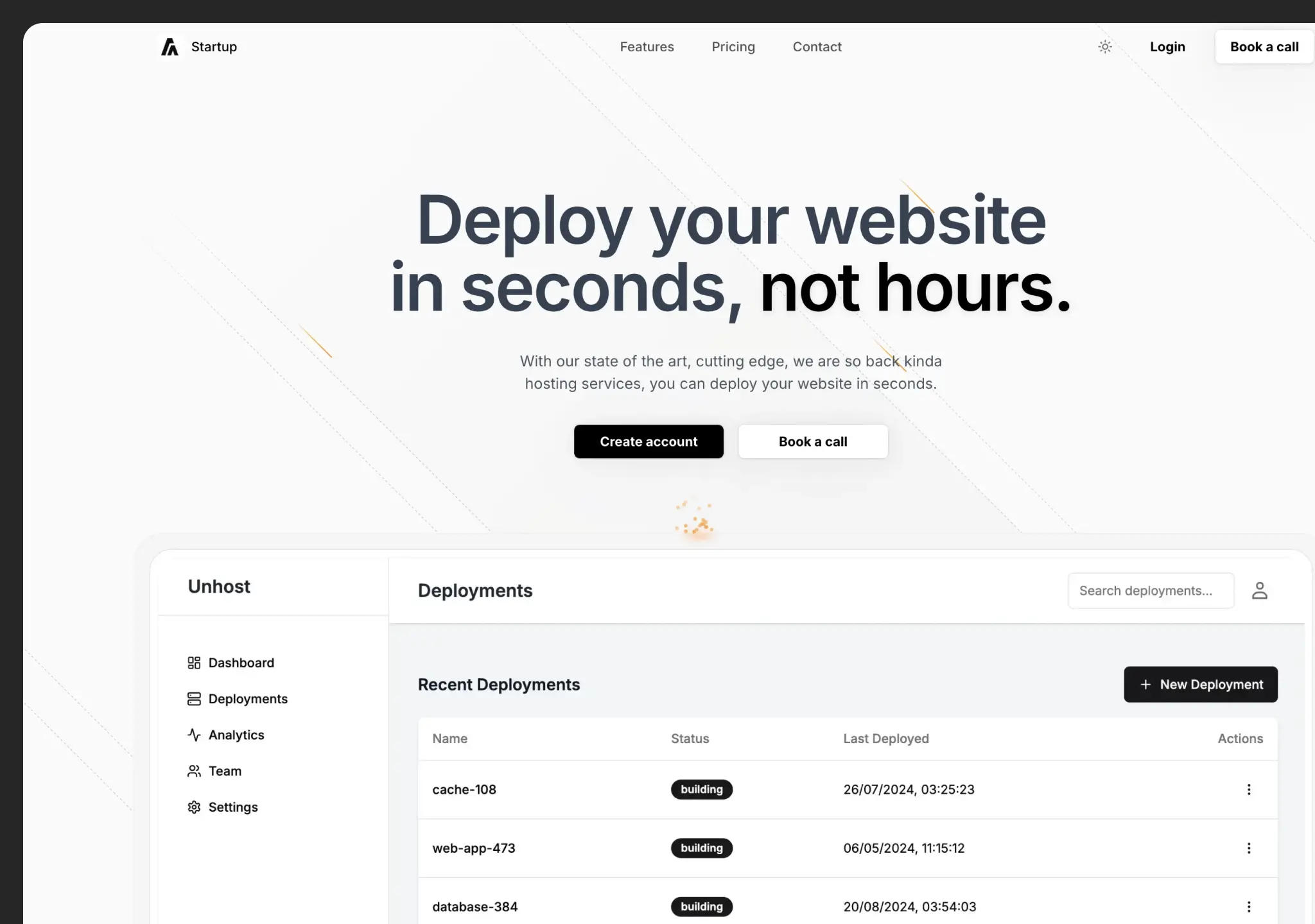 Integration dashboard